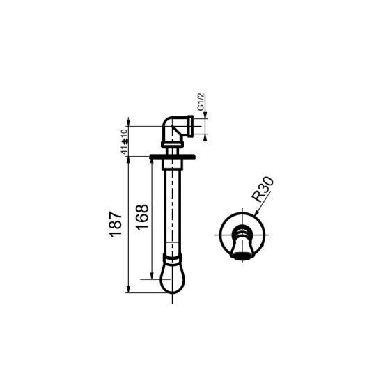 Излив Webert Opera AC0983560, черный