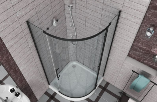 Душевой уголок Bravat Blackline BS090.1110A 90х90х195