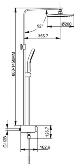 Душевая стойка Gappo G2495-2 черная