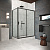 Душевой уголок Vegas Glass ZP+ZPV Protec 100*85 02М 02, профиль черный матовый, стекло шиншилла