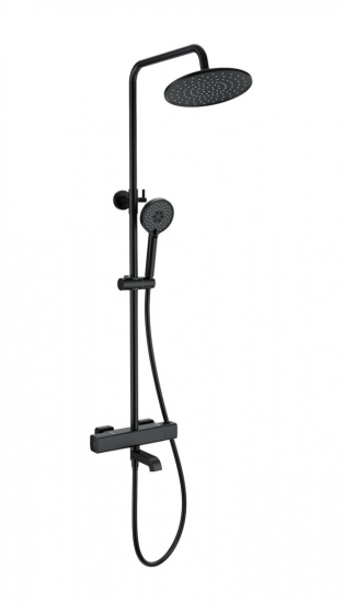 Душевая стойка Wonzon & Woghand Stay 4 WW-A3007-T1-MB с термостатом