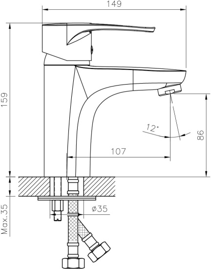Смеситель для раковины Decoroom DR70 DR70011