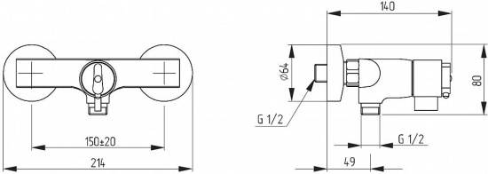 Смеситель для душа Migliore Fortis 25051 термостат