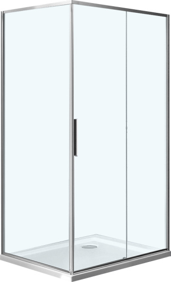 Душевой уголок Vincea Slim VSR-2SL8010CL-R 100x80 R, профиль хром, стекло прозрачное
