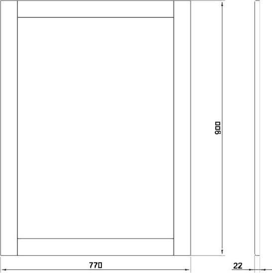 Зеркало ValenHouse Эйвори 80 серое