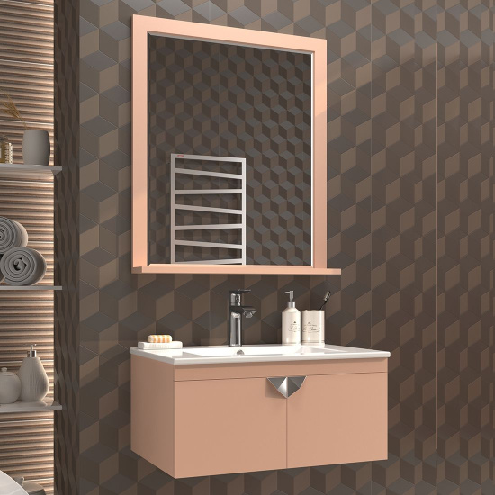 Тумба с раковиной Misty Сахара 75 песочная