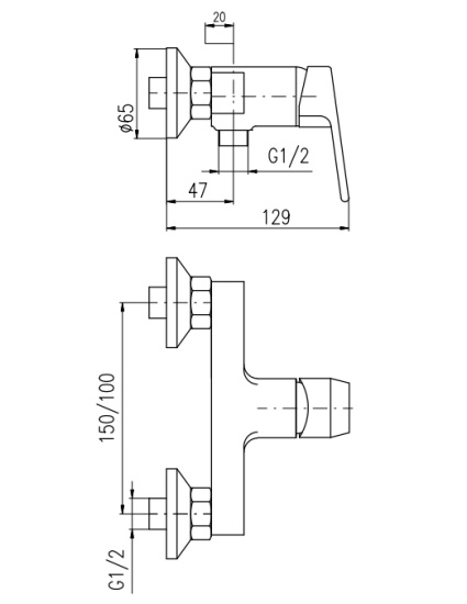 Смеситель для душа Rav Slezak Colorado CO282.5