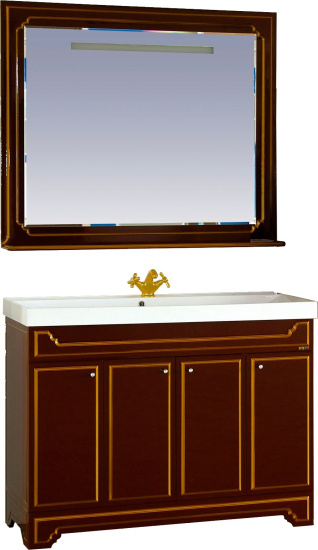 Мебель для ванной Misty Praga 120 бордо патина