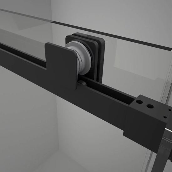 Душевой уголок Veconi Rovigo RV-075B 130x90, профиль черный матовый