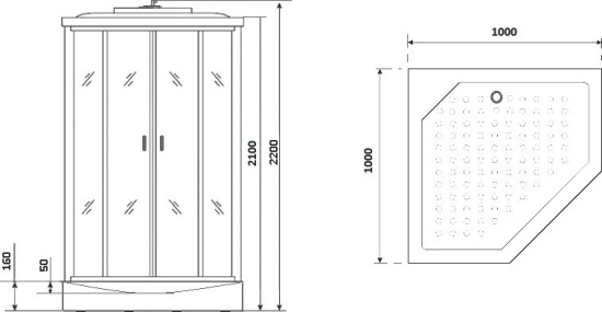 Душевая кабина Niagara Premium NG-6002-01D 100x100
