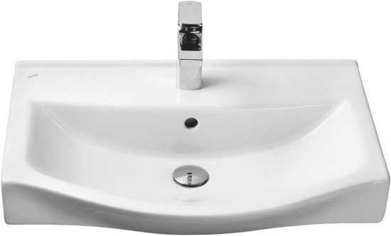 Тумба с раковиной Aquaton Нортон 65 подвесная, белый глянец