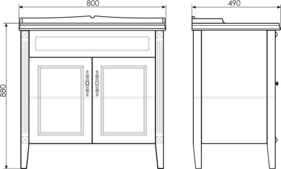 Тумба с раковиной Comforty Палермо 80