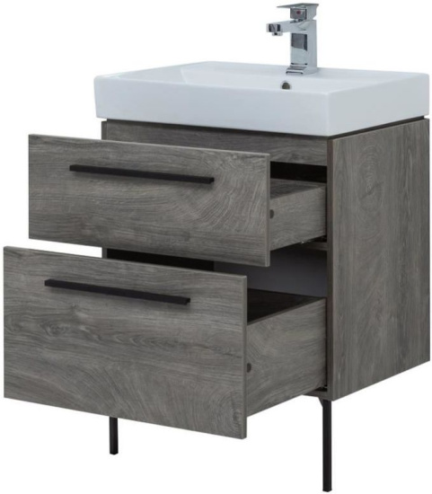 Мебель для ванной Aquanet Nova 60 2 ящика, дуб рошелье