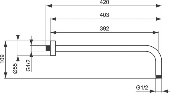 Душевой комплект Ideal Standard Alpha BD003AA с внутренней частью