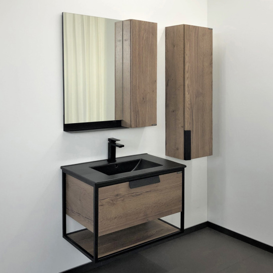 Тумба с раковиной Comforty Бонн 75 дуб темный
