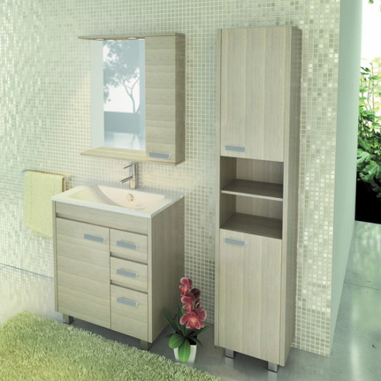Тумба с раковиной Comforty Марио 75, напольная, сосна лоредо