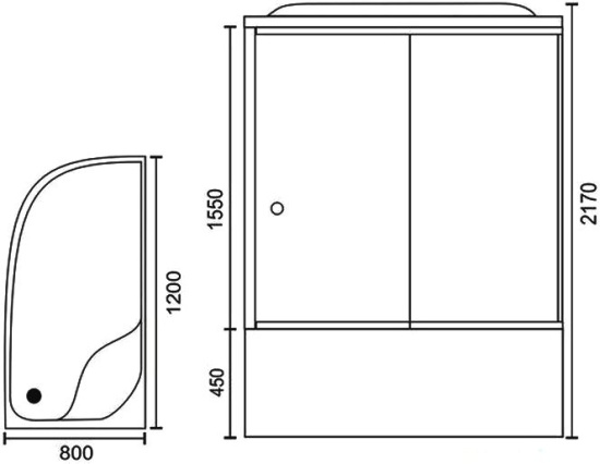 Душевая кабина Royal Bath RB 8120BK1-M-CH R