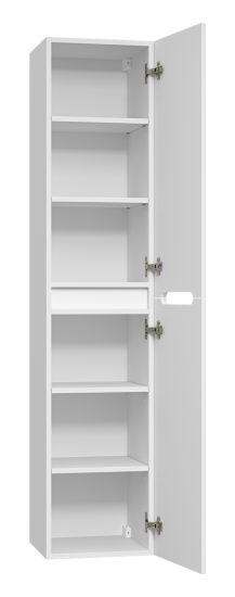 Шкаф-пенал Misty Роял 35 белый подвесной, универсальный