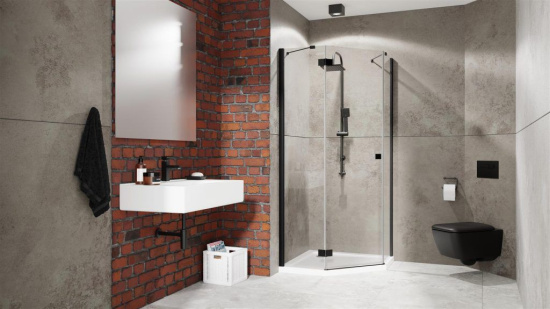 Душевой уголок Radaway Essenza New Black PTJ 90х90 L