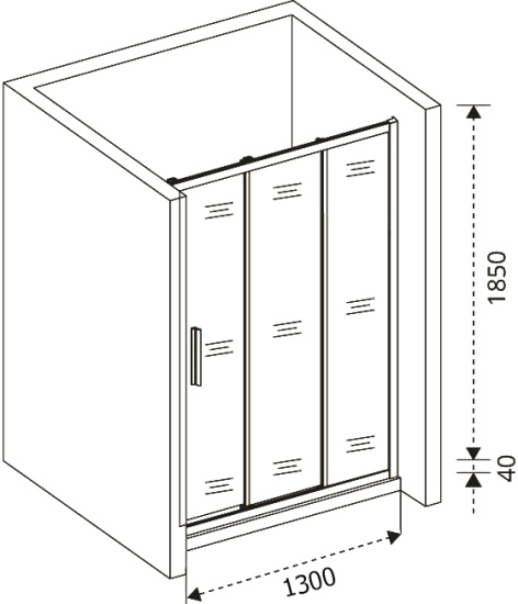 Душевая дверь в нишу Good Door Orion WTW-130-C-CH