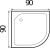 Поддон для душа 90/26 низкий