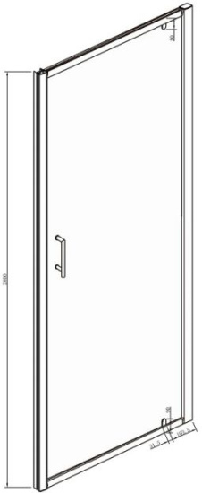 Душевая дверь в нишу Bravat Drop 80x200 распашная