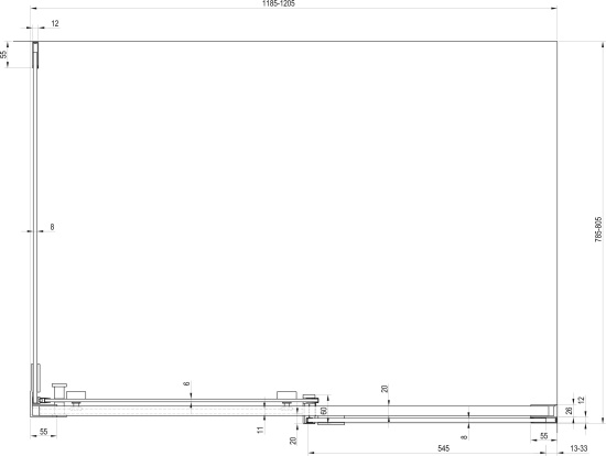 Душевой уголок Ravak MSDPS 120х80 R Transparent, профиль сатин