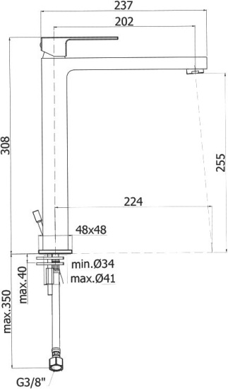 Смеситель для раковины Paffoni Light EL081CR