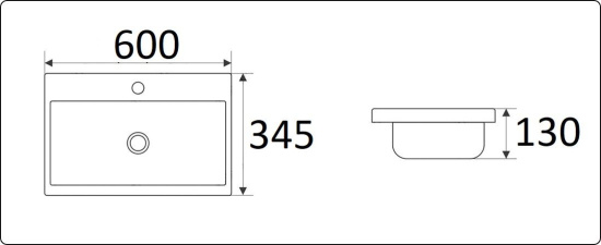Раковина CeramaLux 9595-60