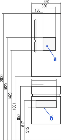 Мебель для ванной Aquaton Эклипс М светлый эбони R