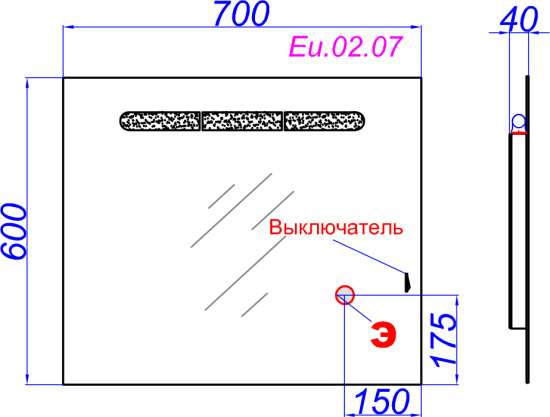 Зеркало Aqwella 5 stars Европа 70
