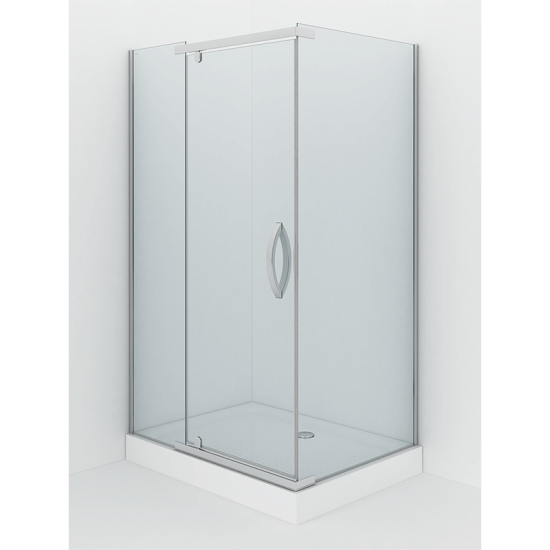 Душевой уголок Alex Baitler AB24120S1 120х90 см, профиль хром, стекло прозрачное
