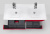 Тумба с раковиной Am.Pm Spirit V2.0 120 красный глянец