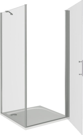 Душевой уголок Good Door Mokka DR+SP 100х80х185 см