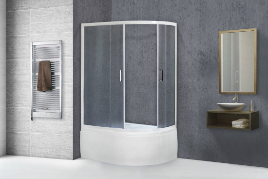 Душевой уголок Royal Bath RB 8120BK-C-L с поддоном