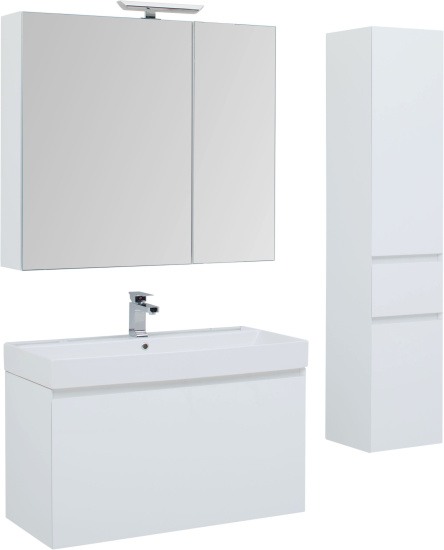 Зеркало-шкаф Aquanet Йорк 85 белый