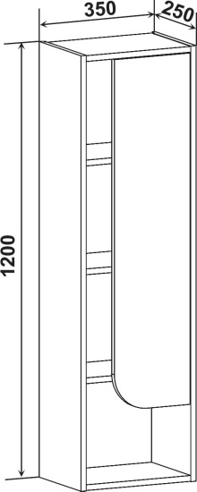 Пенал Runo Сити 35 R, дуб скандинавский