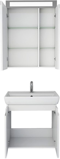 Мебель для ванной Dreja Q(D) 60 белый глянец