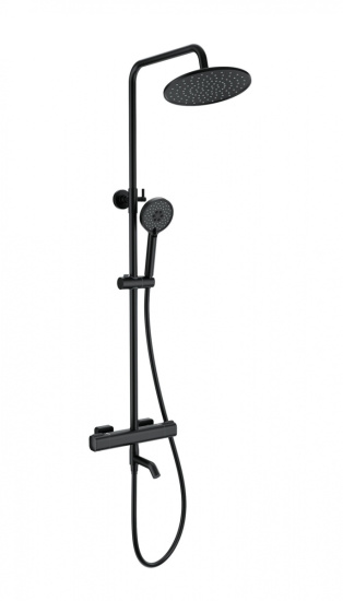 Душевая стойка Wonzon & Woghand Stay 1 WW-B3051-A1-MB с термостатом