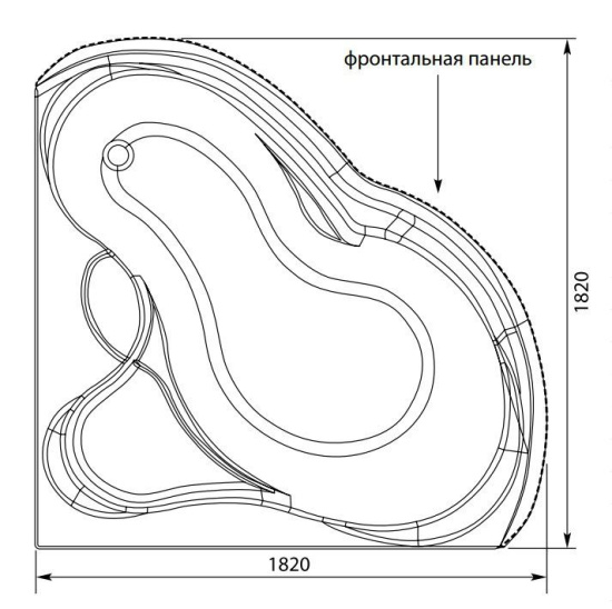Акриловая ванна Aquanet Bellona 165x165 см