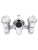 Смеситель для ванны Fiore Xt Sky Swarovski® 17CR0600, хром
