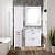 Мебель для ванной ASB-Woodline Прато 70 белая, патина серебро