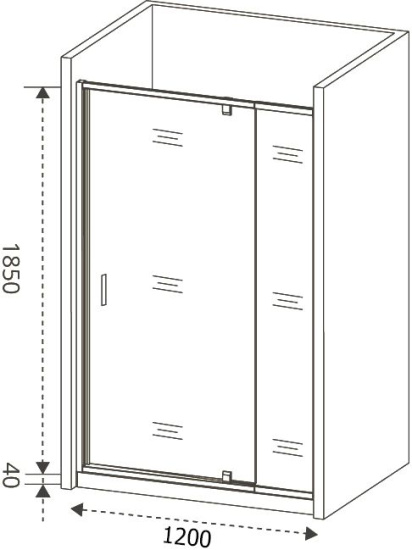Душевая дверь в нишу Good Door Orion WTW-PD-120-C-CH