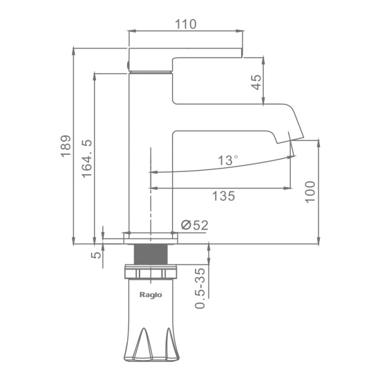 Смеситель для раковины Raglo R20.10.09