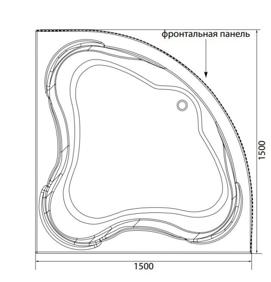 Акриловая ванна Aquanet Flores 150 см