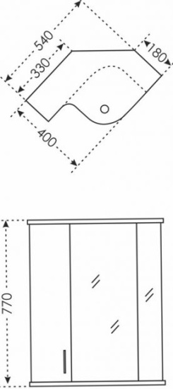 Мебель для ванной СанТа Аврора 70 угловая