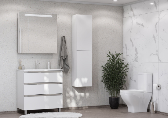 Мебель для ванной Roca The Gap 80, 3 ящика, белый глянец