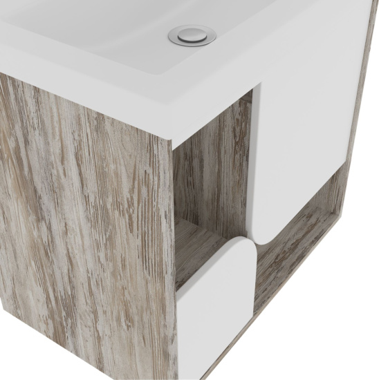 Тумба с раковиной Runo Сити 70 дуб скандинавский