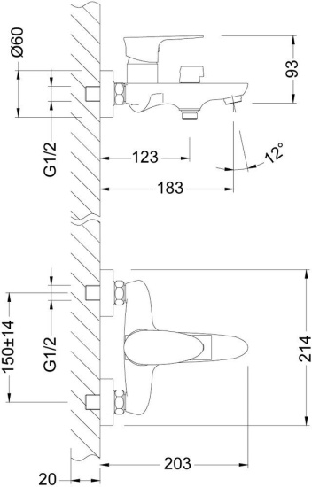 Душевой комплект Lemark Nero LM0214C + LM0206C