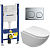 Инсталляция Geberit Duofix Delta 458.175.00.1 с кнопкой + унитаз подвесной CeruttiSpa Sella aria CT9529